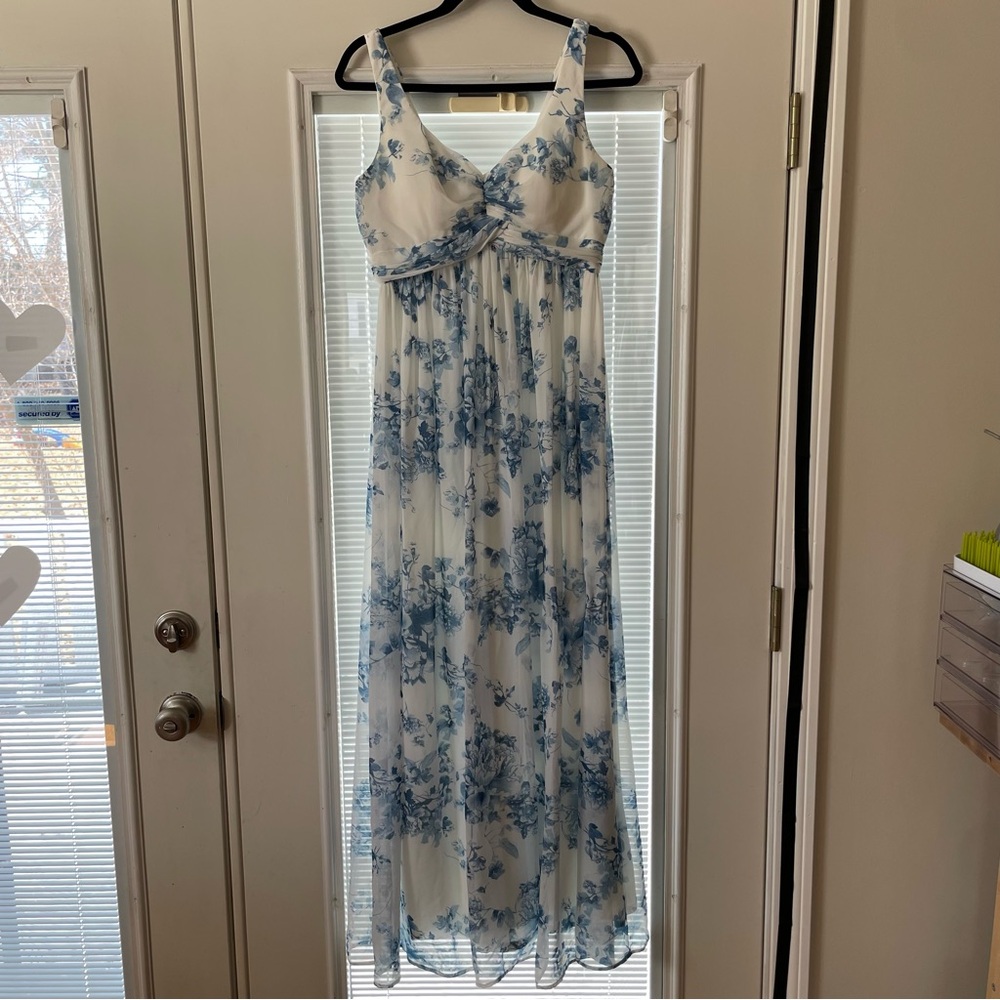 Dressy Group Maternity Dress Cottage Rose Dusk Blue F